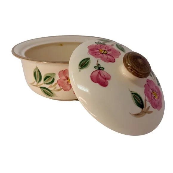 Vintage Franciscan Desert Rose Covered Casserole Made in Portugal - Picture 7 of 8